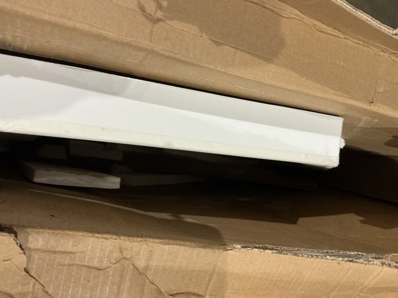 Condition photo showing Good Condition for shower pan,goodyo 36 in. d x 36 in. w x 3.5 in. h corner drain neo-angle shower base in white