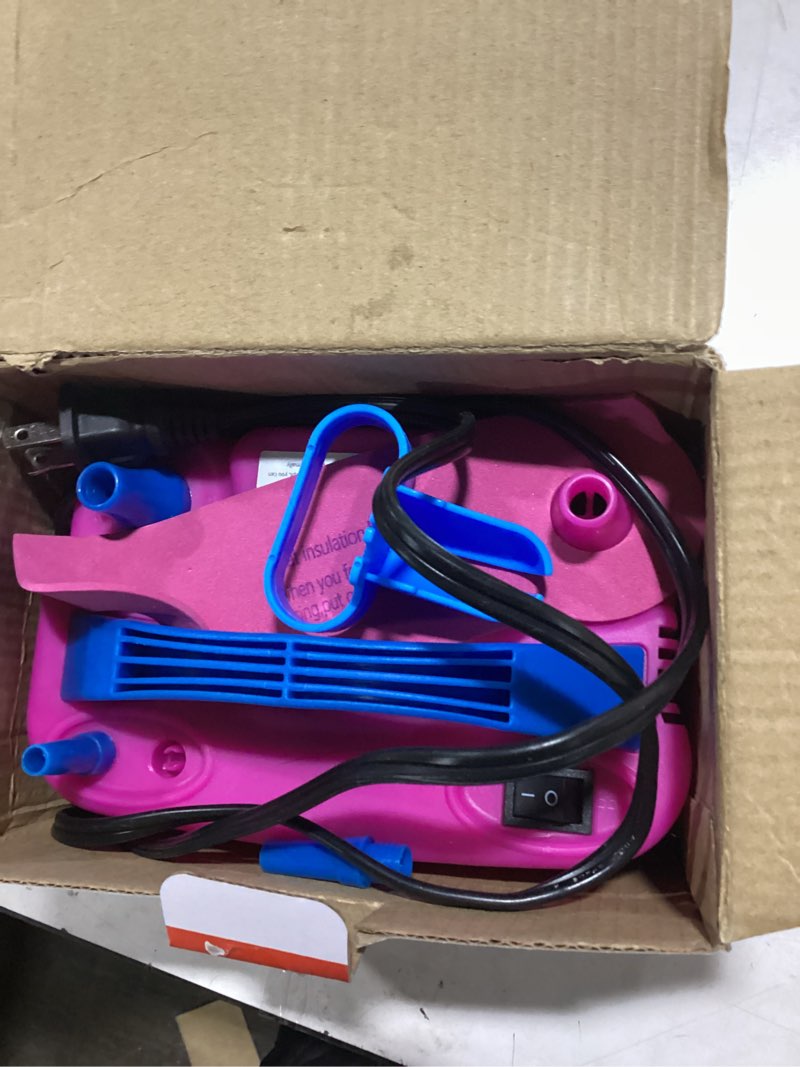 Condition photo showing New/Like New for Balloon Pump Electric,110V 600W Balloon Blower Inflator Dual Nozzle Air Pump Balloons Inflator for Decoration, Party, Sport,Gifts:2 Balloon Tying Tools Rose Red Electric Balloon Pump