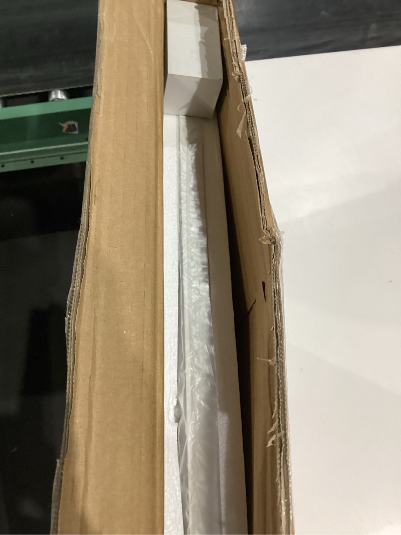 Condition photo showing As Is for hasipu door mirror full length, 51 x 16 inch full body wall mirror over the door hanging mirror for bedroom, living room, cloakroom white 51"l x 16"w