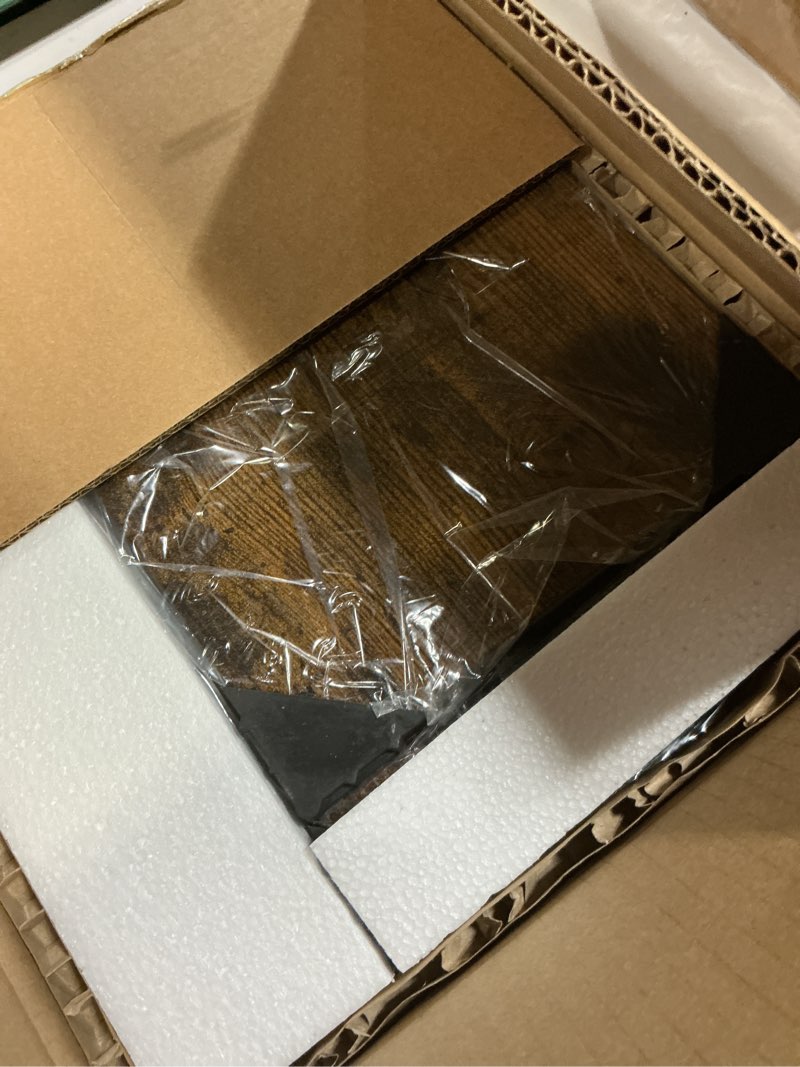 Condition photo showing Good Condition for Retro Office Trash Can, Iron and Wood Combination Bedroom Garbage Can, Rectangular Design Wastebasket with Handle, Industrial Style Trash Can for Home Office, 4.5 Gallon (Patent Pending) 1PC Retro color Retro