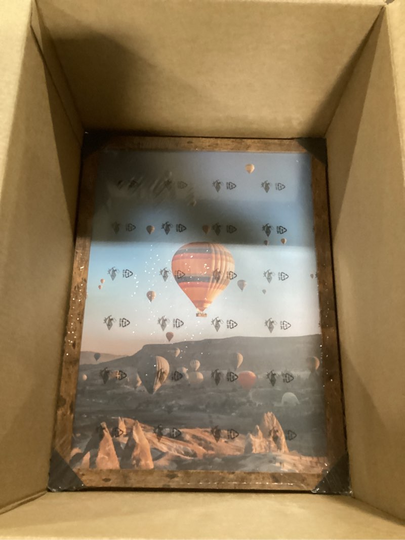Condition photo showing Good Condition for 13x18 picture frame deep brown for wall hanging, wood 13 x 18 frame poster photo frame for wall horizontally or vertically, deep brown, 1 pack 1 13x18 inch