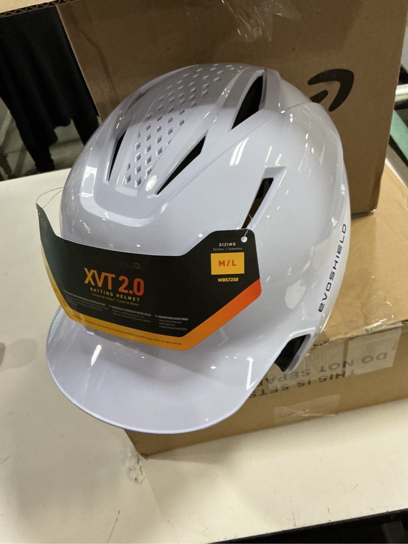 Condition photo showing New/Like New for EvoShield XVT™ 2.0 Batting Helmets Gloss Team White Medium-Large
