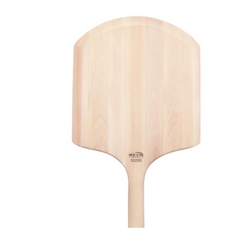 winco 18" x 19" x 42" wooden pizza peel with 42" handle