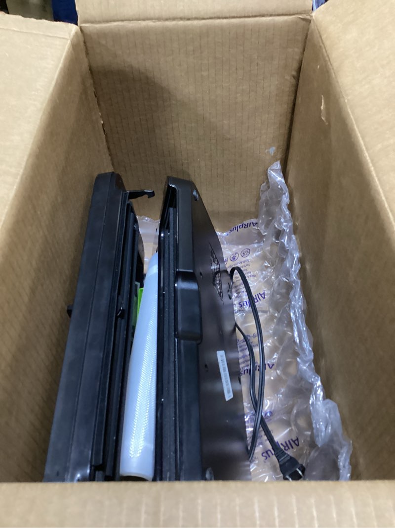 Condition photo showing As Is for FoodSaver Vacuum Sealer Machine with 4 Settings Including Pulse and Marinate with Sealer Bags and Roll, Handheld Vaccum Sealer for Airtight Food Storage and Sous Vide, Black