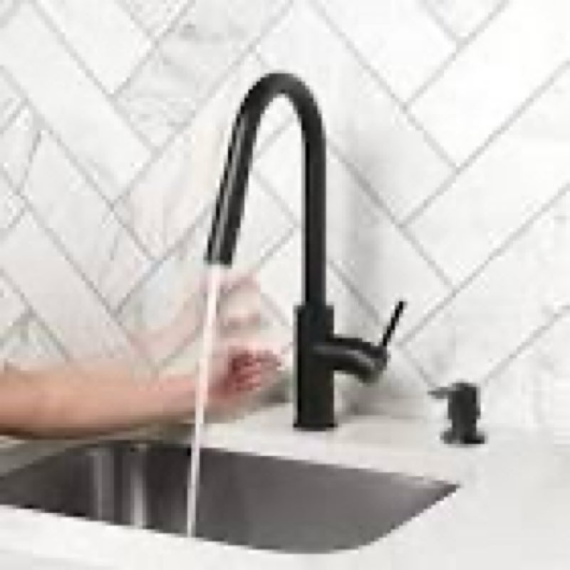 Homewerks 55-K821S-MB-T Hands Free Touchless Kitchen Faucet Pull Down Sprayer, Single, 2, 3 or 4-Hol