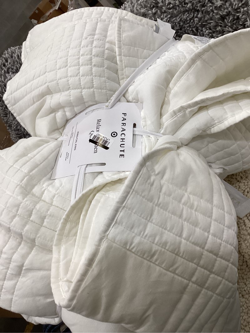 Condition photo showing As Is for utopia bedding comforter duvet insert, quilted comforter with corner tabs, box stitched down alternative comforters california king size (white) california king (pack of 1) white