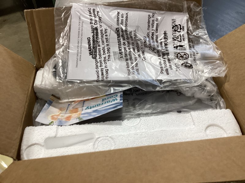 Condition photo showing Good Condition for aeitto ice maker countertop 26lbs/24h, ice machine 8 ice cubes ready in 6 mins, 2 sizes of bullet ice portable ice makers with basket & scoop, auto self-cleaning for home/kitchen/office stainless 26lbs stainless silver 1