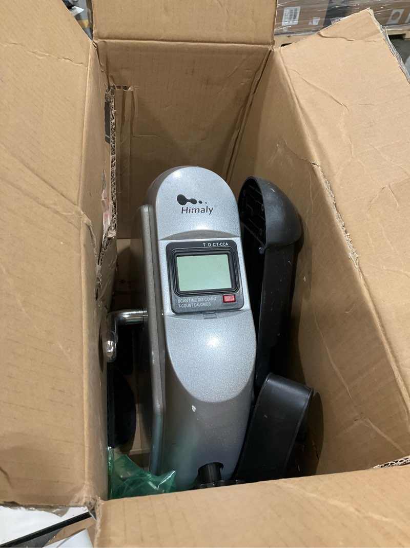 Condition photo showing As Is for Mini Exercise Bike, himaly Under Desk Bike Pedal Exerciser Portable Foot Cycle Arm & Leg Peddler Machine with LCD Screen Displays Sliver