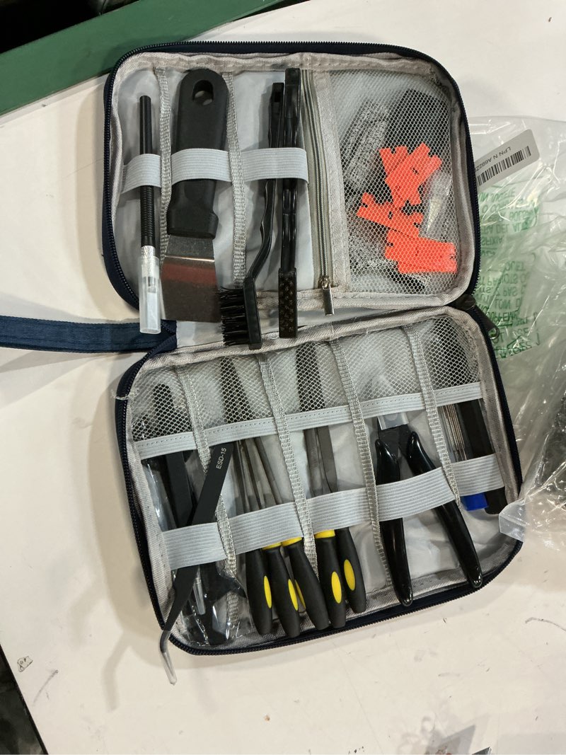 Condition photo showing Good Condition for 3D Printer Tools Kit, 46Pcs 3D Printer Accessories & Cleaning Kit for All FDM/SLA Printers with Nozzle Cleaner, Scraper, 5 Types Files, Brushes, Wire Cutter, Engraving Knife, Deburring Tool