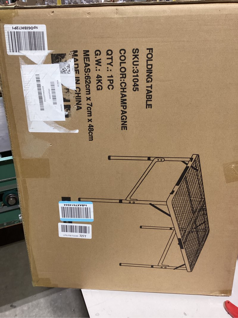 Condition photo showing Good Condition for redcamp 36x24 folding grill table for outside, lightweight portable metal aluminum outdoor grill table with adjustable height legs, great for camping picnic cooking bbq, silver 3ft silver 36"x24"
