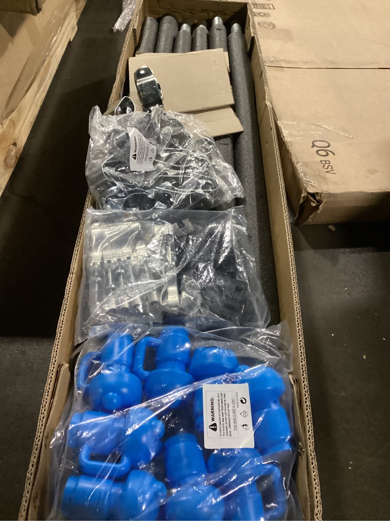 Condition photo showing New/Like New for zoomster universal trampoline replacement enclosure poles with clamp and hardware (fit for 8 poles round trampoline)