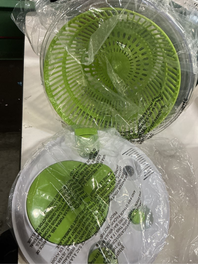 Condition photo showing Good Condition for cuisinart large spin stop salad spinner- wash, spin & dry salad greens, fruits & vegetables, 5qt, ctg-00-sas1 5 qt-new
