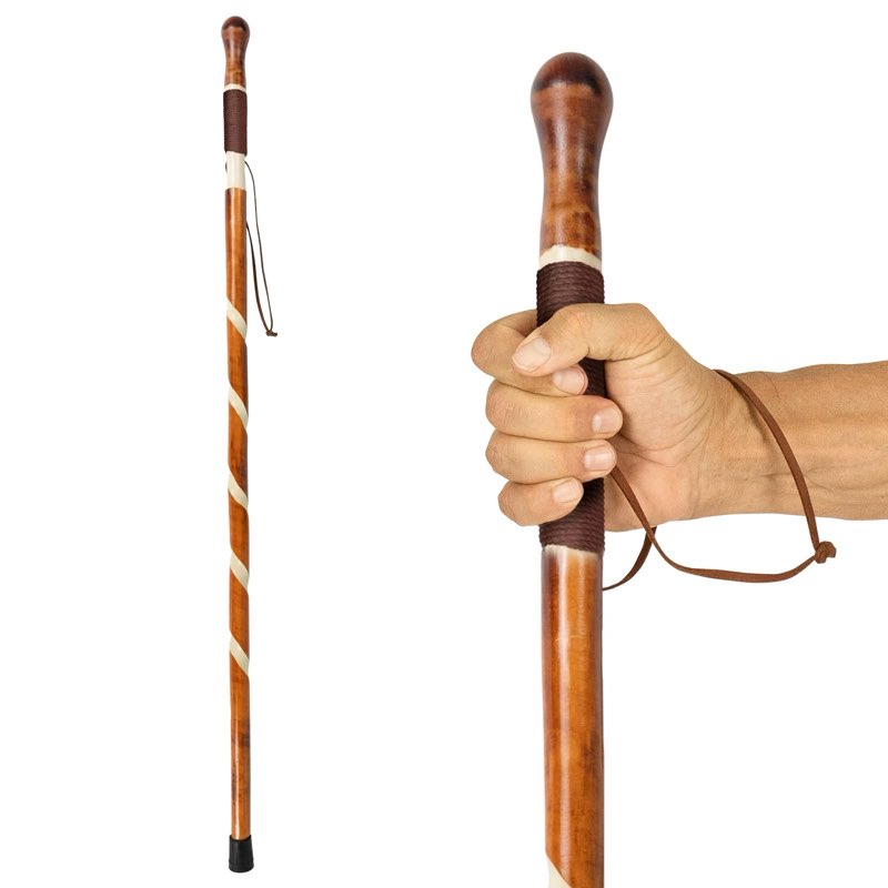 vive wooden walking stick - (48") willow cane for seniors 48", wood