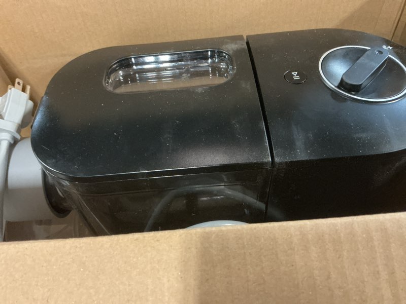 Condition photo showing As Is for philips kitchen appliances compact pasta and noodle maker, viva collection, comes with 3 default classic pasta shaping discs, fully automatic, recipe book, small, black (hr2371/05)