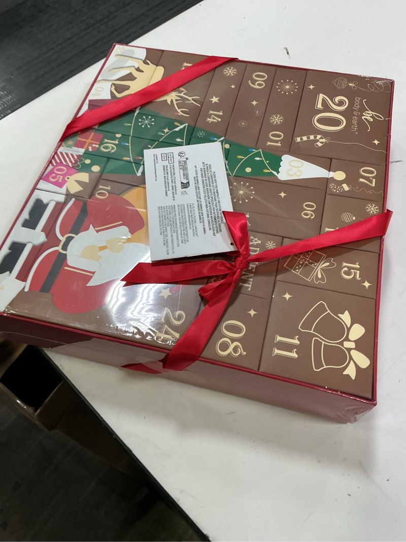 Condition photo showing New/Like New for Advent Calendar 2025 BODY & EARTH Holiday Gifts for Women Christmas 24 Days of Beauty Countdow Calendar 24PCS 2025 Skincare Advent Calendar Brown