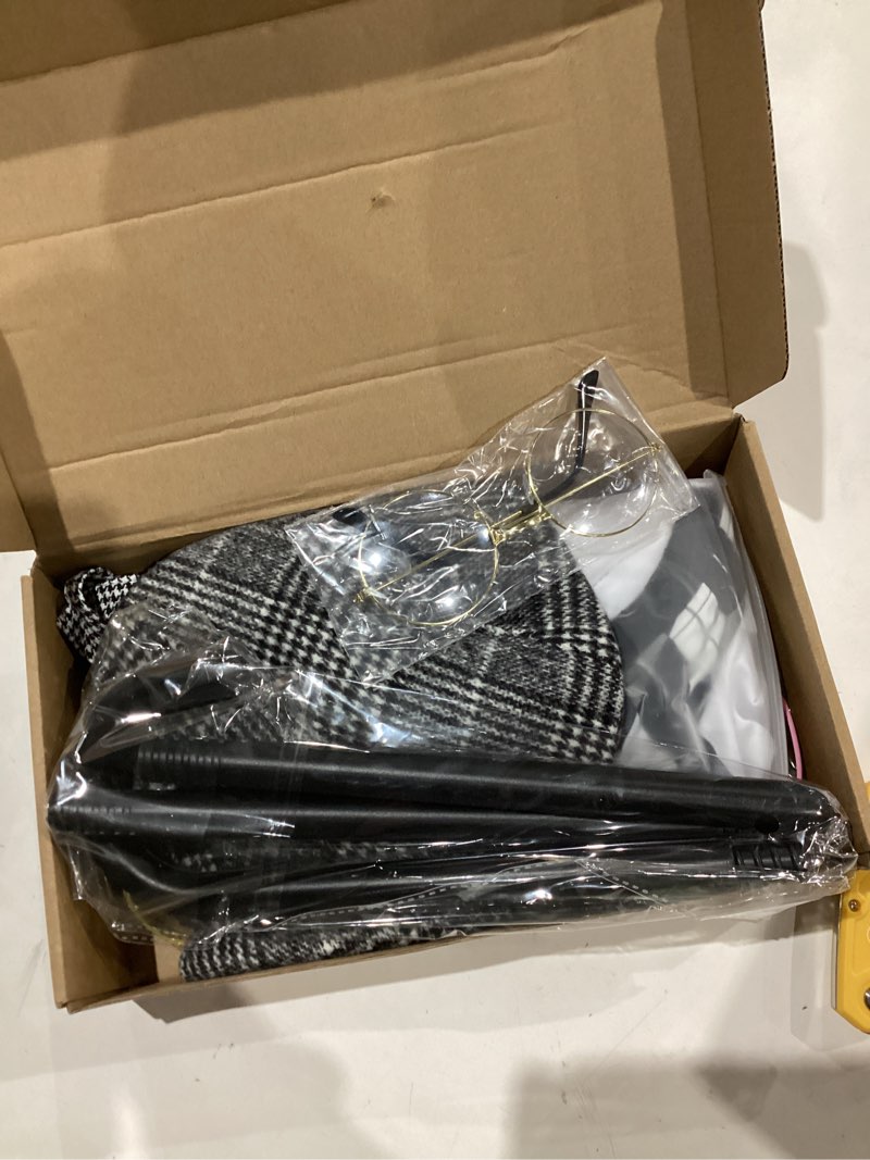 Condition photo showing As Is for WooWee 100 Days of School Costume for Boys, Old Man Costume for Kids, 100th Day of School Dress Up Gray Medium: 8-10 Y