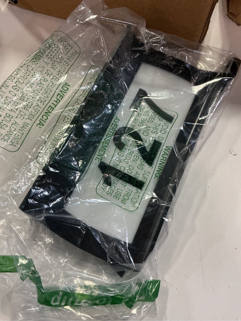 Condition photo showing As Is for solar address sign, 3 colors-in-1 waterproof mailbox number plaque for outside, double-sided light-emitting mailbox topper, house numbers for outside (no-drilling option available) black