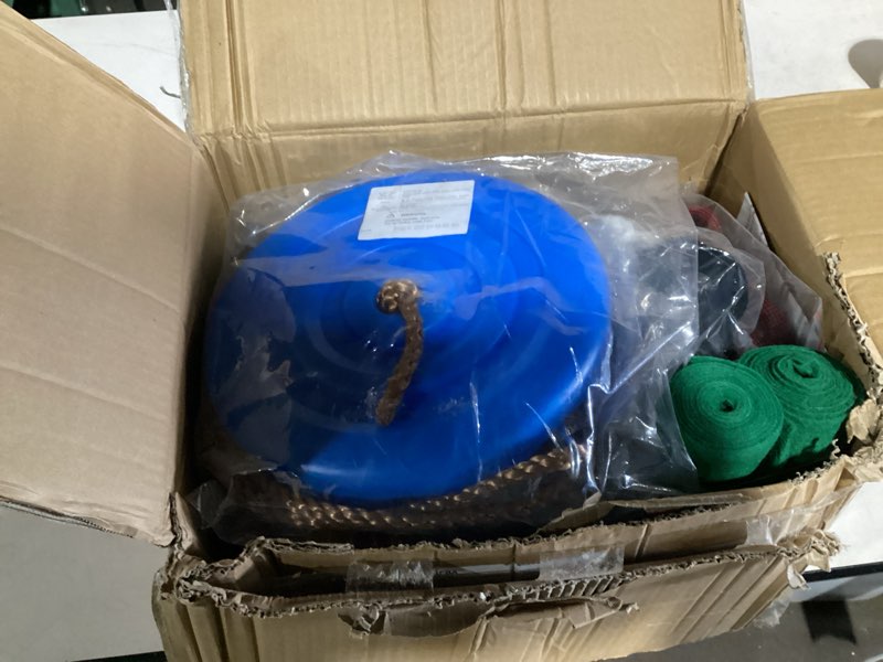 Condition photo showing As Is for Zipline for Backyard Kids and Adults: 120FT Up to 400 lbs - Updated Removable Design Trolley,Thickened Seat,Safety Harness,Quick Tighten Zipline Kits for Outdoor