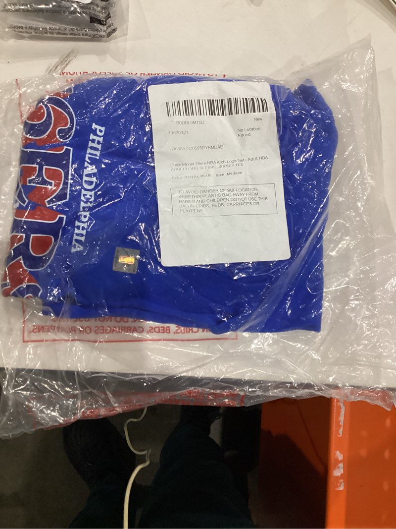 Junk Food x NBA - Nothing But Net - Officially Licensed Adult Long Sleeve T-Shirt for Men & Women Philadelphia 76ers Medium Royal Blue