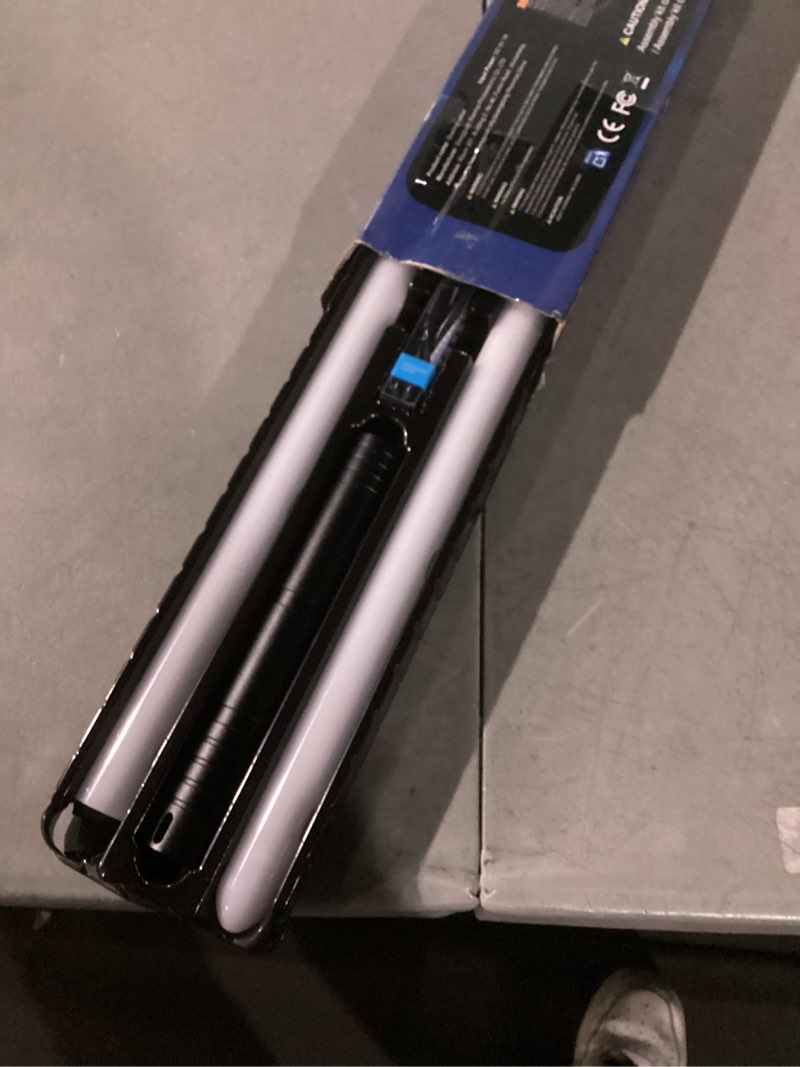 Condition photo showing Good Condition for 2-in-1 Lightsaber, Dueling Double Light Saber with Metal Hilt Type-C Rechargeable, 15 Colors 4 Modes Sounds Light Sabers, Christmas Halloween Birthday Gift for Kids Adults, 29.1in, 2PC Black