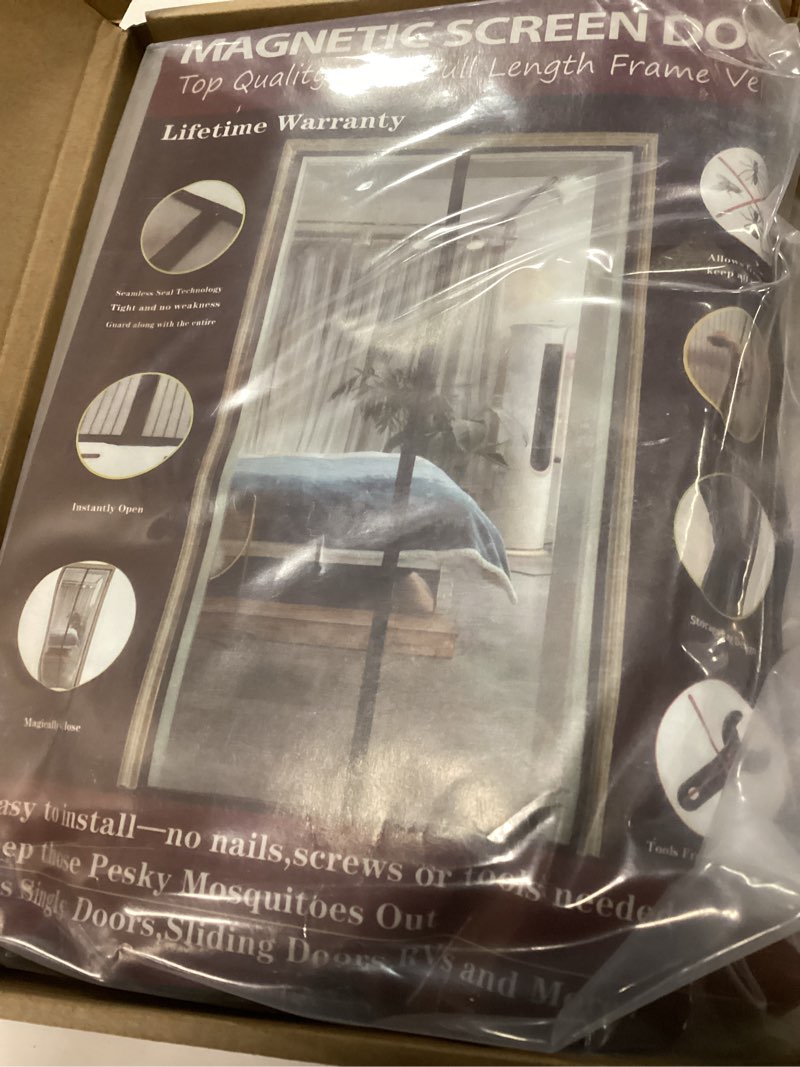 Condition photo showing Good Condition for amylove zipper 60 x 102 inch dust barrier door kit construction door barrier 5 x 8.5 ft reusable plastic curtain cover containment standard doorway temporary wall screen sheeting for bathroom hallway 5 x 8.5 ft black 1