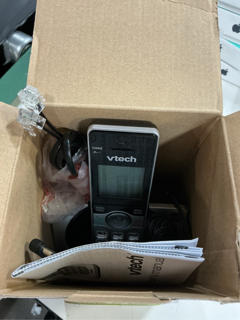 Condition photo showing Good Condition for vtech dect 6.0 expandable cordless phone with call block, cs6919 (silver & black)