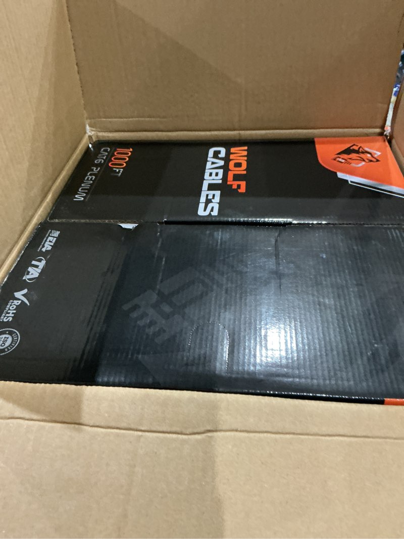Condition photo showing New/Like New for | cat6 cable 1000ft | plenum cmp rated | 23awg, 550mhz utp certified | 10gbps high speed bulk cat 6 ethernet cable for networking | easy pull box (blue)