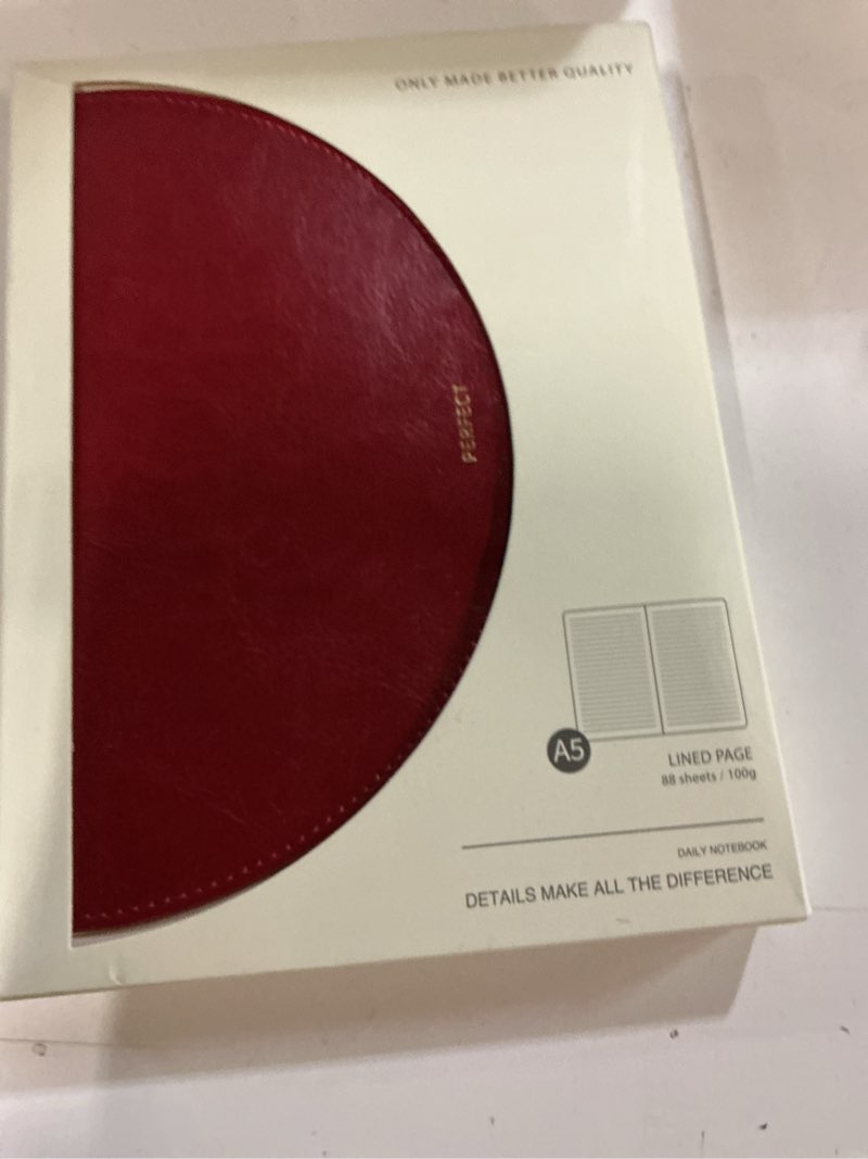 Condition photo showing New/Like New for CAGIE Lined Journal for Women, 100GSM Leather Journals for Writing with Buckle Closure,A5 Hardcover Diary Journaling Notebooks for Business Work School Note Taking 5.9" x8.59 (Red) Red 5.9 x 8.59 in
