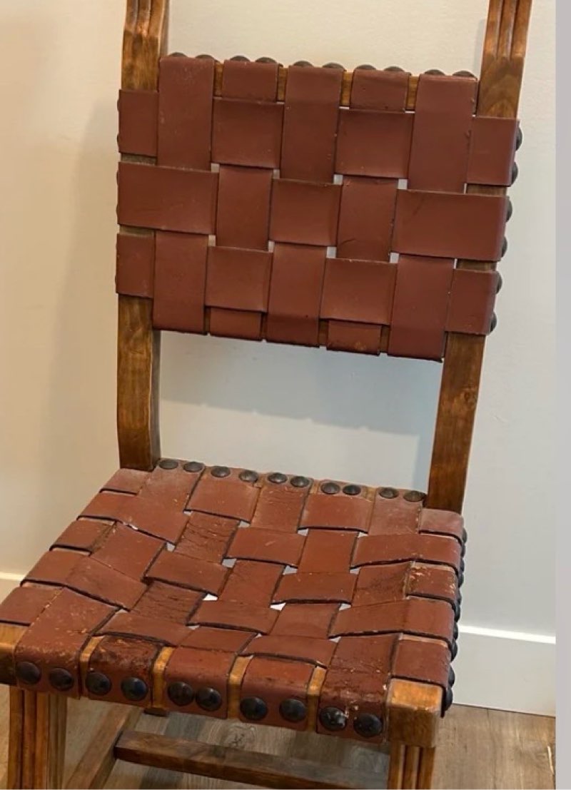 I’m trying to find some information on this Spanish looking woven leather chair that I picked up this morning, any ideas? I’m hoping I can clean what looks like a bit of mold on the bottom side of the(incompleto )