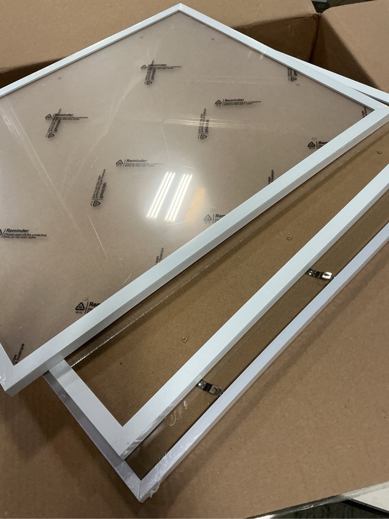 Condition photo showing New/Like New for upsimples 16x20 picture frame white 3 pack, scratch-proof poster frames 16 x 20 for photo gallery - slide-in strips, horizontal or vertical wall mounting white 16x20