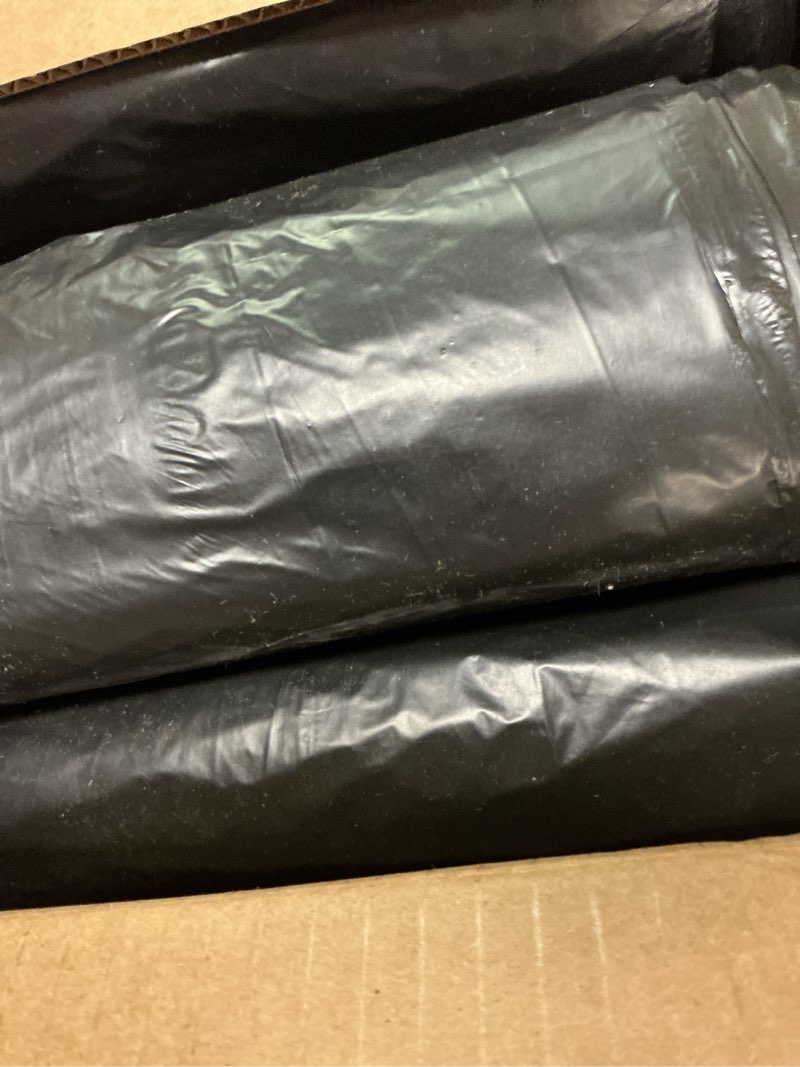 Condition photo showing Good Condition for Delxo 55-60 Gallon Black Trash Bags, 100 Count – 0.9 Mil Heavy Duty Contractor Garbage Bags, Thick, Durable & Puncture-Resistant Plastic – Made in USA for Kitchen, Yard & Commercial Use