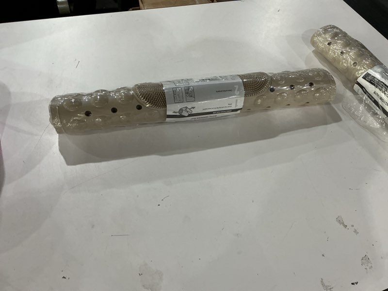 Condition photo showing New/Like New for Extra Large Non-Slip Shower Mat, Bathtub Mat with Foot Massage, Quick-Dry Drainage Holes and Suction Cups, BPA-Free, 32x20 Inch, Soft TPE, Khaki