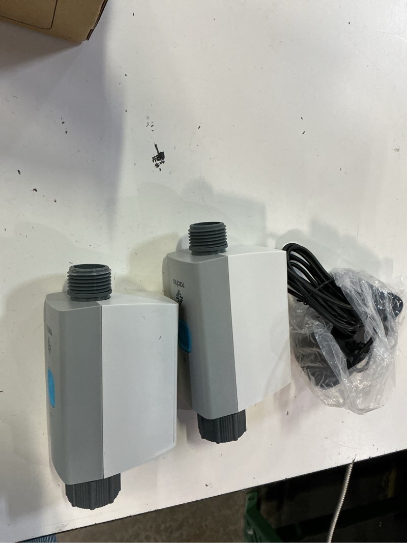 Condition photo showing Good Condition for rachio smart hose timer (2 valves + 1 wifi hub) – app-controlled outdoor faucet timer, quick install & scheduling, expandable system smart hose timer (2 valves, 1 wifi hub)