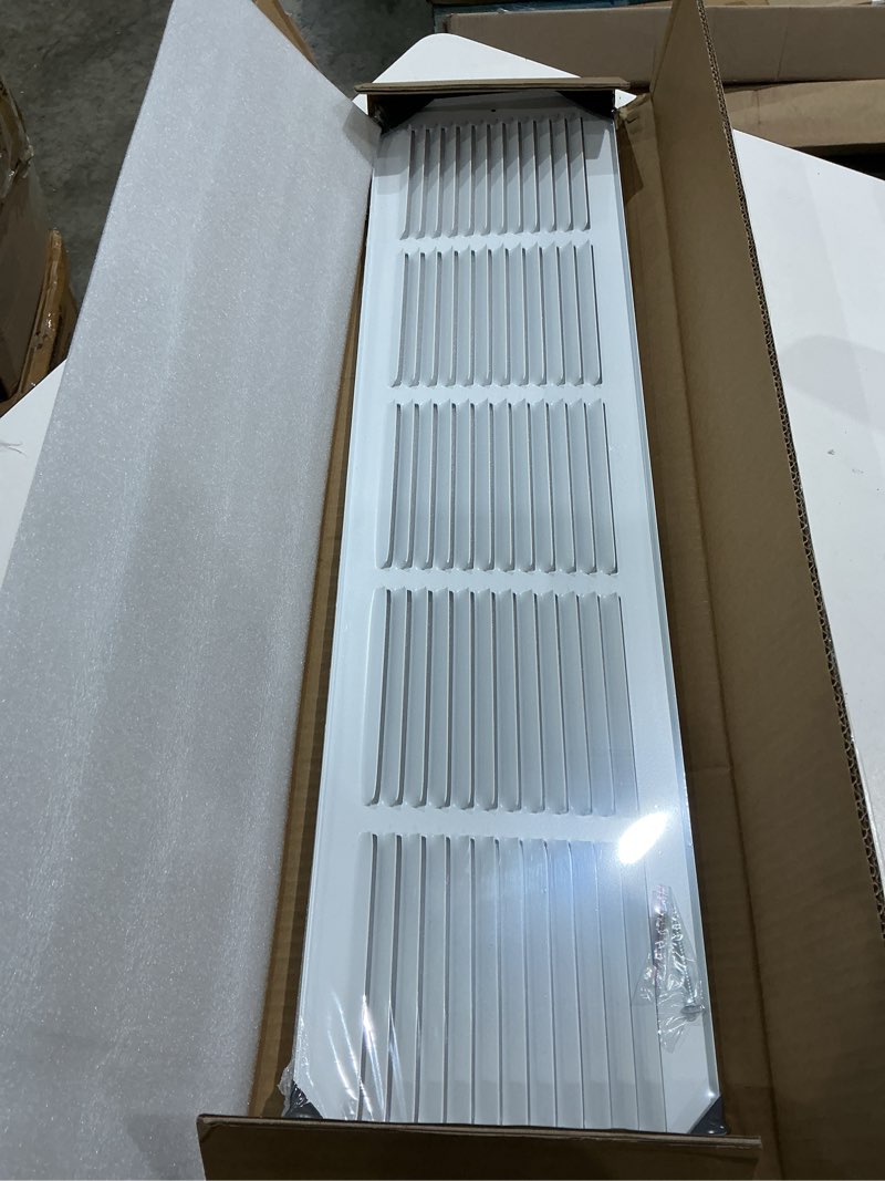 Condition photo showing New/Like New for 30x6 return air grille for 30"w x 6"h duct opening,return air vent cover | steel wall ac hvac air vent cover grill hvac cold air intake grille without filter house,outer dim:31.75"w x 7.75"h for 30''w×6''h-duct opening
