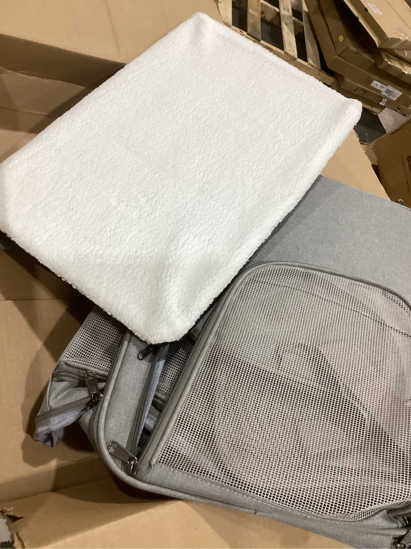 Condition photo showing As Is for cozpaw dog crate for small dogs up to 18 lbs, dog kennel with breathable mesh (grey)