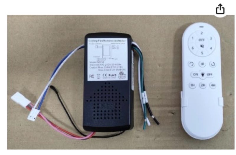 ocioc Remote Control for 52 Inch Ceiling Fan (Compatible Only with ocioc W5 Series Fans)