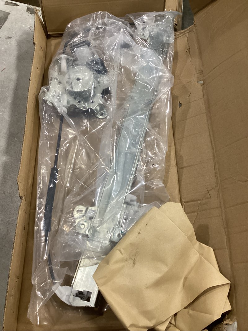 Condition photo showing As Is for obaee 741-349 front passenger side power window lift regulator with motor (2 pins only) compatible with nissan frontier 2005-2015/ pathfinder 2005-2010/ xterra 2005-2015/ suzuki equator 2009-2010 front right passenger side