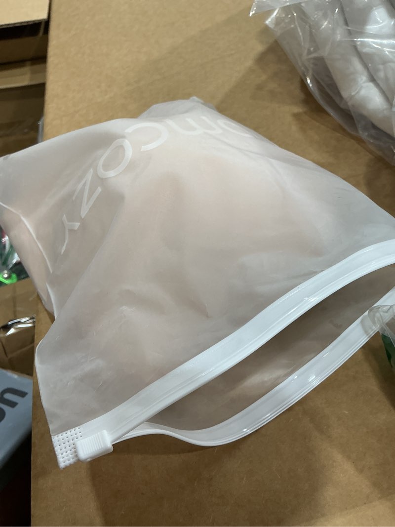 Condition photo showing New/Like New for momcozy nursing bras for breastfeeding, 3.0 jelly strip lift support maternity bra, seamless soft wirefree pregnancy bra large plus peach rose