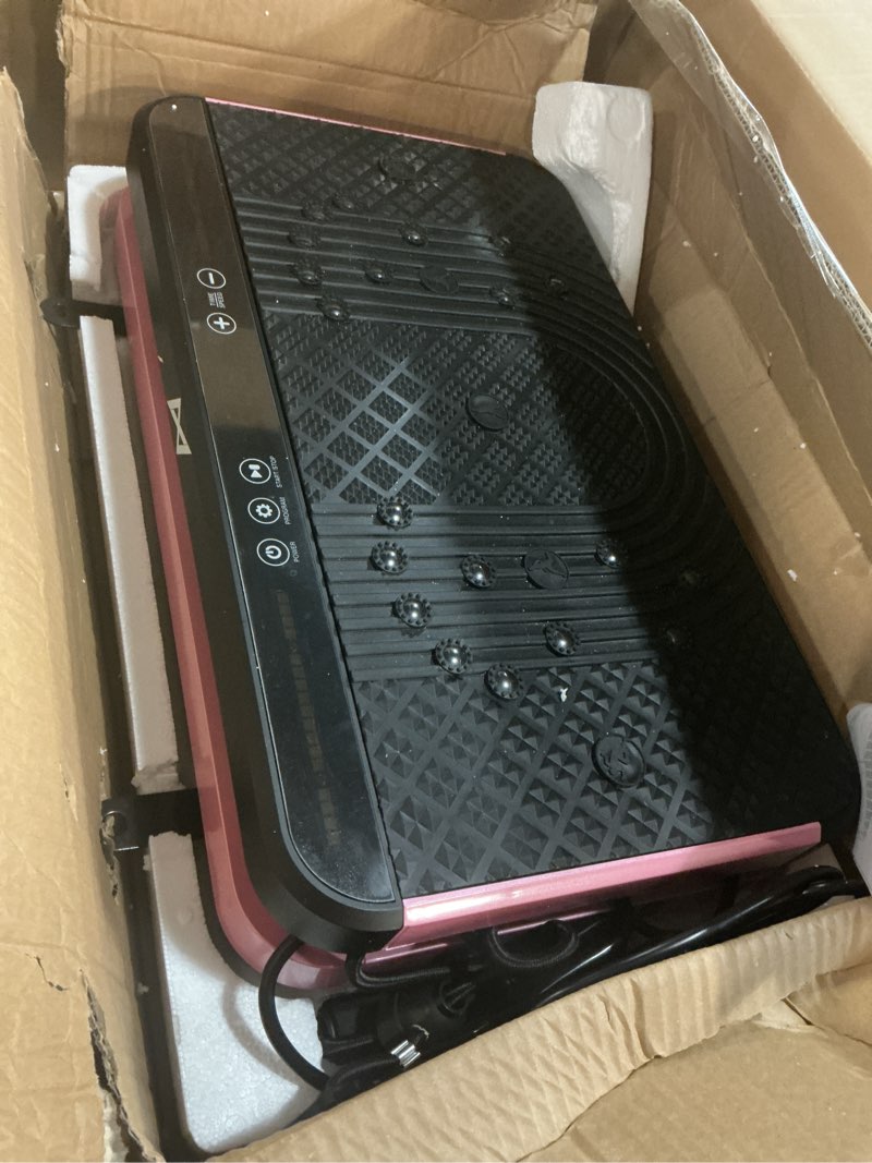 Condition photo showing Good Condition for AXV Vibration Plate Fitness Platform Exercise Machine Vibrating Shaking Full Body Shaker Workout Vibrate Stand Shake Board Sport Gym for Weight Loss Fat Burner for Women Men SLIM-BLACKPINK