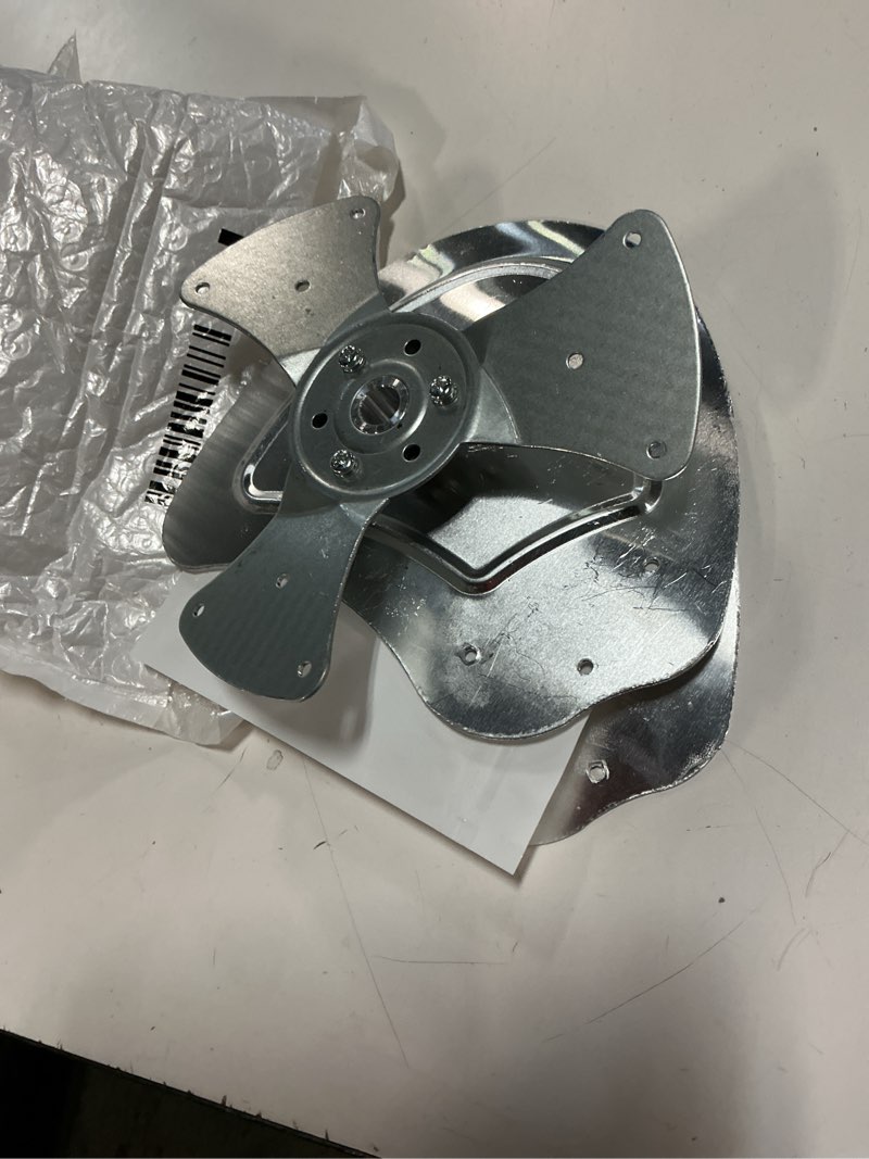 Condition photo showing As Is for replacement fan blades for industrial floor fans aluminum construction for commercial use