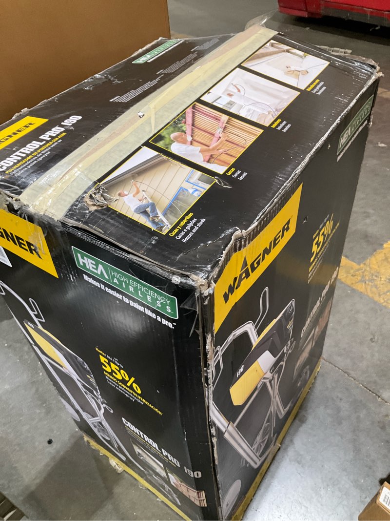 Condition photo showing As Is for wagner spraytech 580559 control pro 190 cart paint sprayer, high efficiency airless sprayer with low overspray control pro 190 w/cart