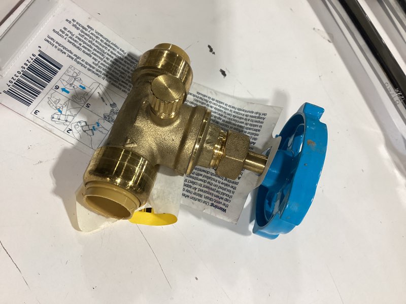 Condition photo showing Good Condition for sharkbite 1/2-in push-to-connect x 1/2-in push-to-connect brass multi turn stop and waste valve