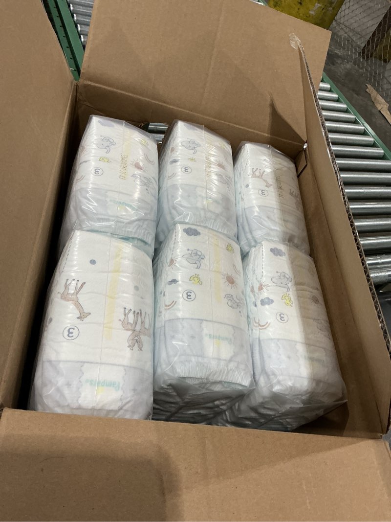 Pampers Swaddlers Diapers, Size 3 (13-26 lbs), 168 Count, Absorbent, Keeps Baby Dry and Comfortable,
