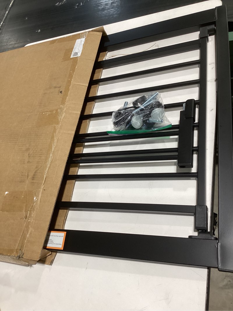 Condition photo showing Good Condition for babelio baby gate for doorways and stairs, pressguard p7 auto close dog gate, 36" tall easy install pressure mounted, fits for 29-43" doorway, safety gate door for child and pet, black black 36"tall 29"-43" wide