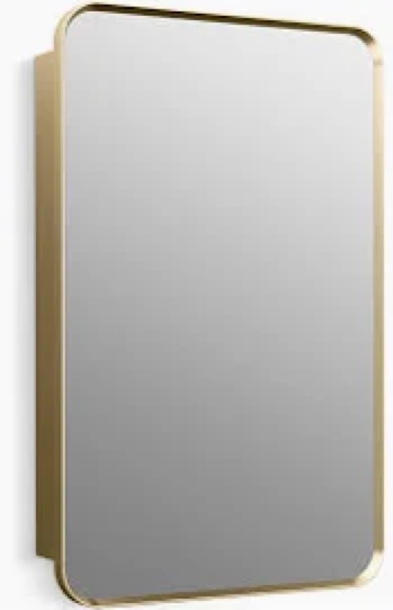 tokeshimi 30 x 26 medicine cabinet mirror for bathroom, assembly required, nickel recessed medicine 