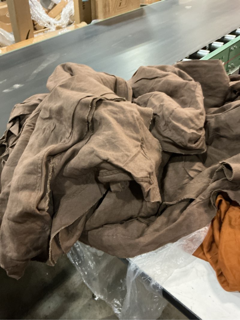 Condition photo showing Good Condition for quince european linen double flange duvet cover set, king/cal king, espresso