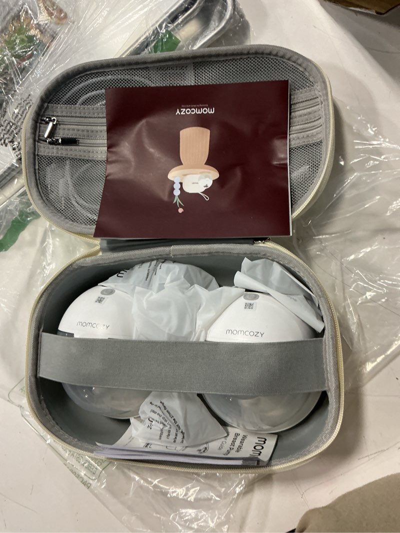 Condition photo showing Good Condition for momcozy m5 smart app controlled wearable breast pump, hands-free wireless electric pump, 3 modes 9 suction levels, bpa-free, portable lightweight, 24mm flange, 2-pack quill gray