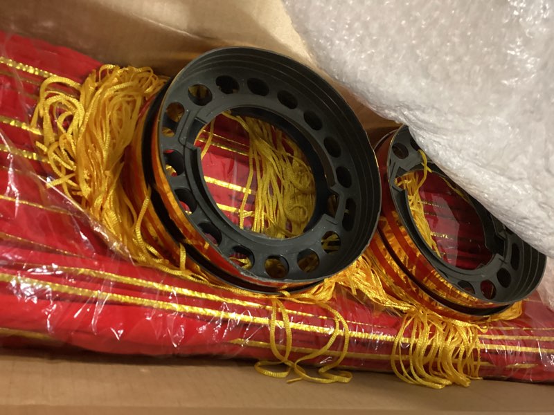 Condition photo showing Good Condition for Baquler 2 Pcs Large Chinese New Year Lanterns Decorations 2026 Traditional Red Chinese Silk Lanterns