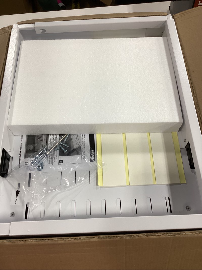 Condition photo showing New/Like New for 2 Pack Pull Out Cabinet Organizer Expandable Width(13"-21") and Depth(17"-24"), Slide Out Drawers With Raising Pad for Framed Cabinets, No Drill Roll Out Shelves for kitchen, Bathroom, White White 13"-21"W x 17"-24"D(2Pack)