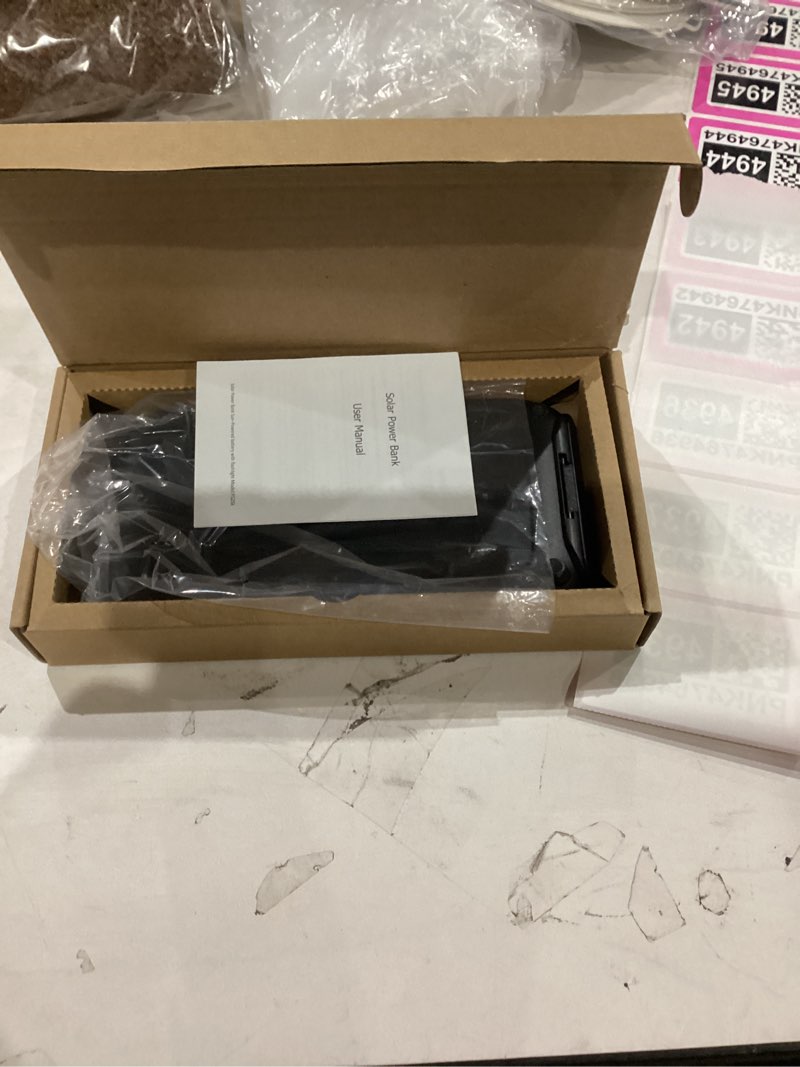 Condition photo showing Good Condition for solar charger power bank 49800mah - portable fast charging power bank with type-c & dual usb ports, compatible with iphone, samsung & more, waterproof solar panel for camping, hiking, and outdoor use orange